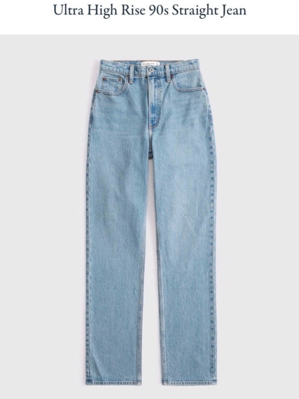 Abercrombie the 90s straight ultra high rise Jean